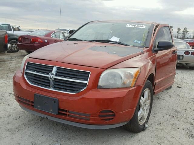 1B3HB48B27D542487 - 2007 DODGE CALIBER SX ORANGE photo 2