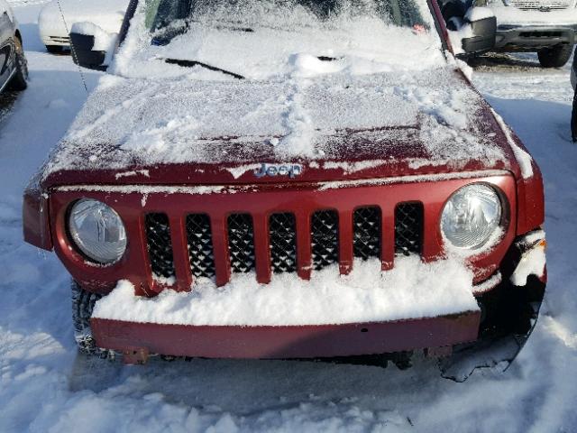 1C4NJPBB0CD662619 - 2012 JEEP PATRIOT SP BURGUNDY photo 9