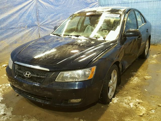 5NPEU46F58H336285 - 2008 HYUNDAI SONATA SE BLUE photo 2