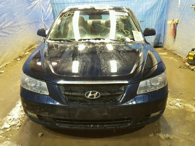 5NPEU46F58H336285 - 2008 HYUNDAI SONATA SE BLUE photo 9