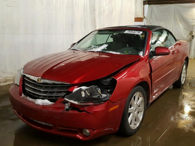 1C3LC55R78N691295 - 2008 CHRYSLER SEBRING TO RED photo 2