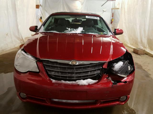 1C3LC55R78N691295 - 2008 CHRYSLER SEBRING TO RED photo 9