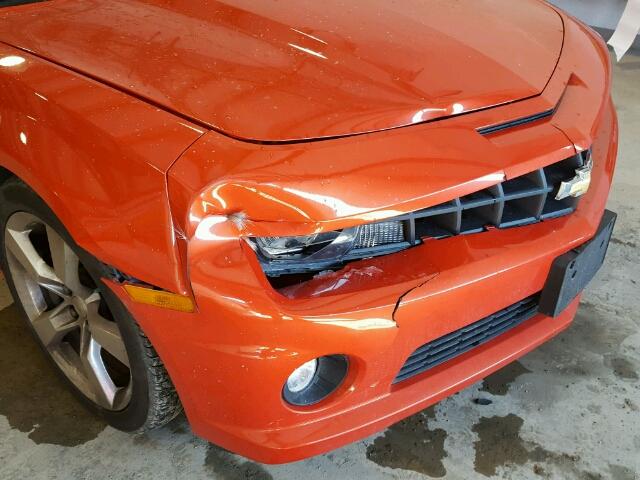 2G1FK1EJ4A9131492 - 2010 CHEVROLET CAMARO SS ORANGE photo 9