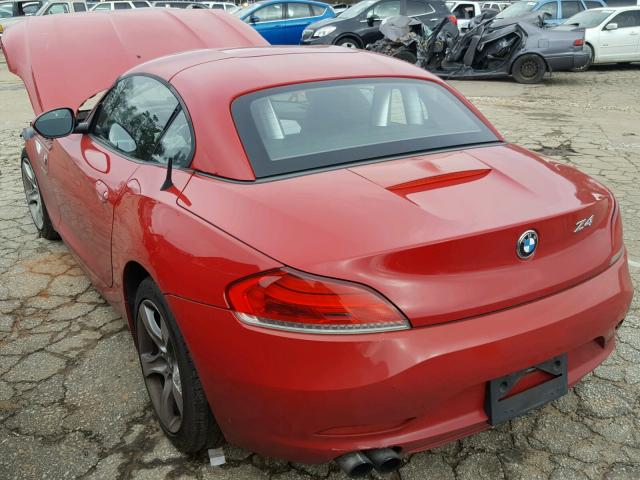 WBALM53519E160777 - 2009 BMW Z4 SDRIVE3 RED photo 3