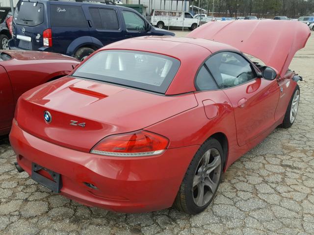 WBALM53519E160777 - 2009 BMW Z4 SDRIVE3 RED photo 4