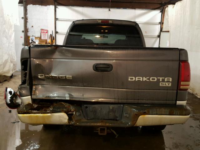 1D7HG48N23S158358 - 2003 DODGE DAKOTA QUA GRAY photo 9