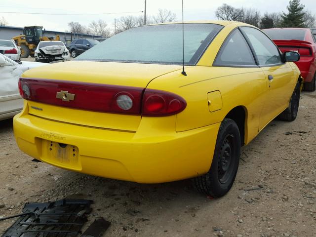 1G1JC12F557211026 - 2005 CHEVROLET CAVALIER YELLOW photo 4