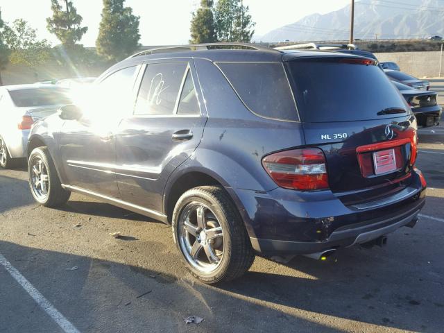 4JGBB86E76A021897 - 2006 MERCEDES-BENZ ML 350 BLUE photo 3