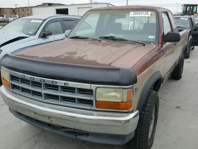 1B7GG23Y5PS103209 - 1993 DODGE DAKOTA MAROON photo 2