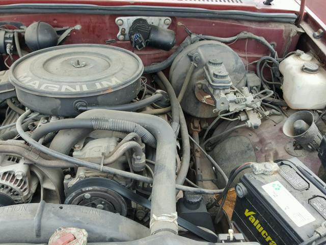 1B7GG23Y5PS103209 - 1993 DODGE DAKOTA MAROON photo 7