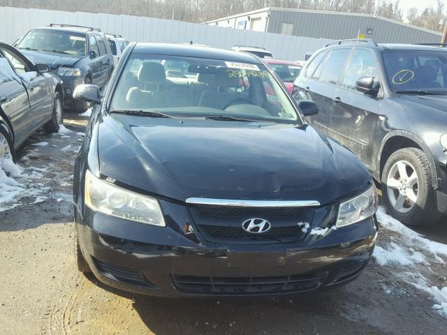 5NPET46C17H195500 - 2007 HYUNDAI SONATA GLS BLACK photo 9