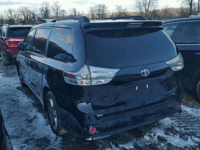 5TDXZ3DC3HS839496 - 2017 TOYOTA SIENNA SE BLACK photo 3