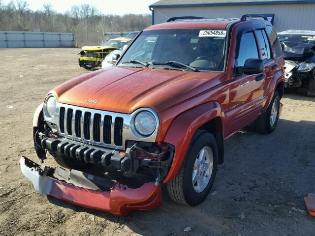 1J4GL58K42W156853 - 2002 JEEP LIBERTY LI ORANGE photo 2