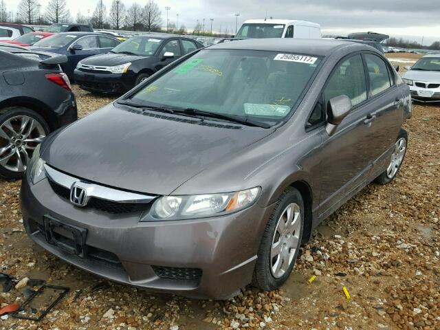 19XFA16569E008480 - 2009 HONDA CIVIC LX GRAY photo 2