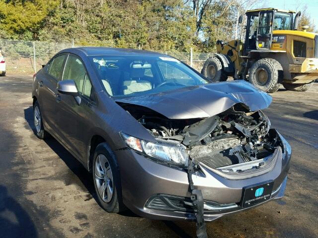 2HGFB2F54DH544734 - 2013 HONDA CIVIC LX BROWN photo 1