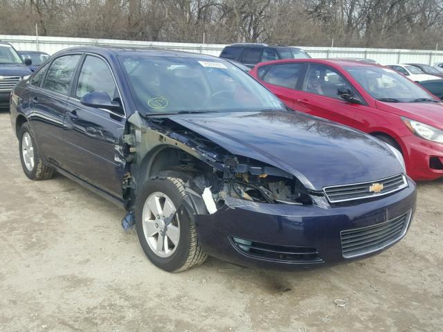 2G1WT58N889110979 - 2008 CHEVROLET IMPALA LT BLUE photo 1