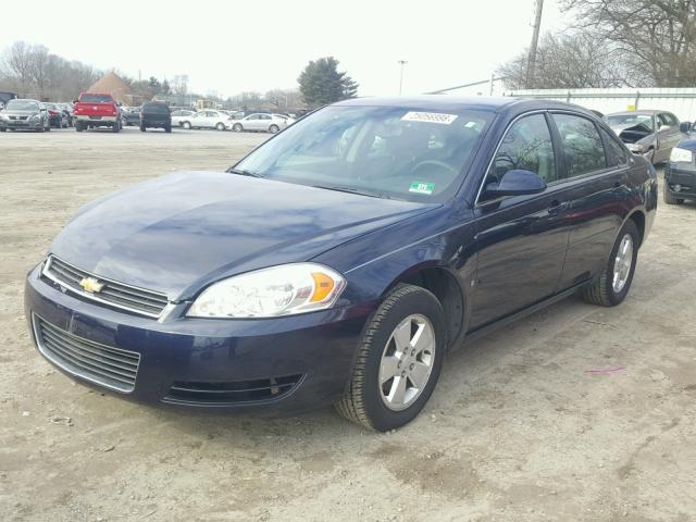 2G1WT58N889110979 - 2008 CHEVROLET IMPALA LT BLUE photo 2