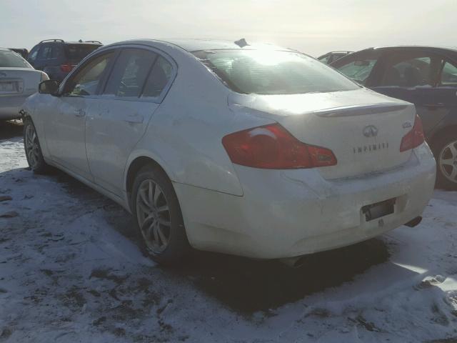 JNKBV61F28M251671 - 2008 INFINITI G35 WHITE photo 3