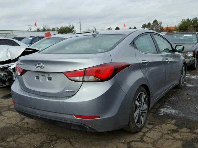 KMHDH4AE1FU416146 - 2015 HYUNDAI ELANTRA SE GRAY photo 4