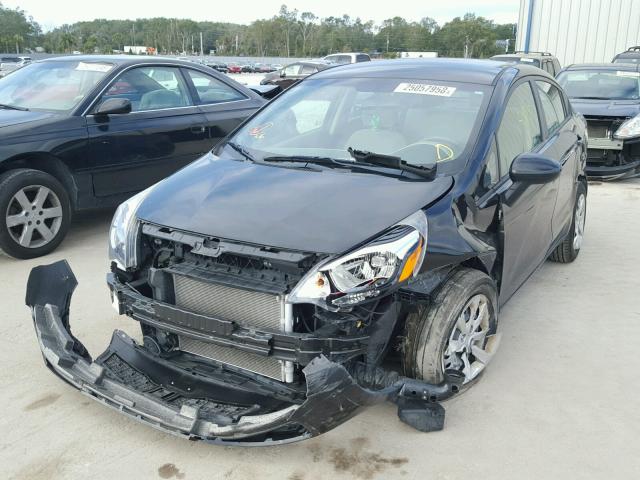 KNADM4A38E6385640 - 2014 KIA RIO LX BLACK photo 2