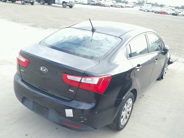 KNADM4A38E6385640 - 2014 KIA RIO LX Սև լուսանկար 4