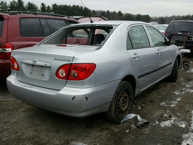 JTDBR32E670126382 - 2007 TOYOTA COROLLA CE SILVER photo 4