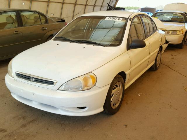 KNADC125X36258077 - 2003 KIA RIO WHITE photo 2