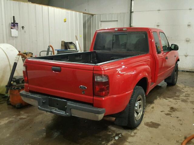 1FTYR44V53PA48921 - 2003 FORD RANGER SUP RED photo 4