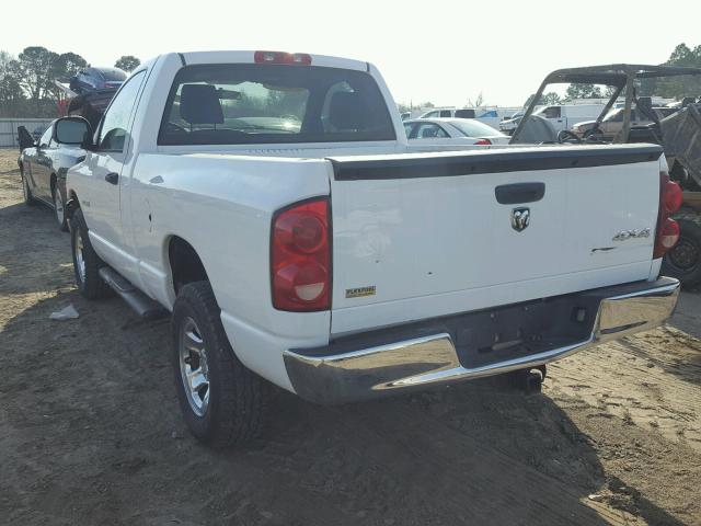 1D7HU16N68J187045 - 2008 DODGE RAM 1500 S WHITE photo 3