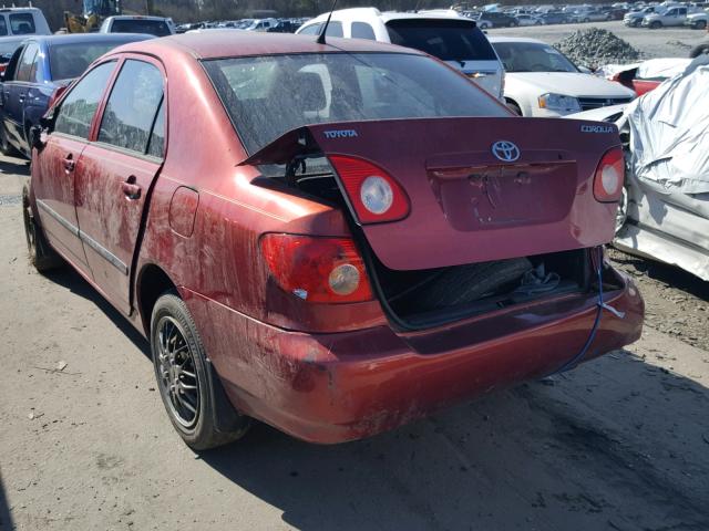 1NXBR32E38Z946831 - 2008 TOYOTA COROLLA CE BURGUNDY photo 3