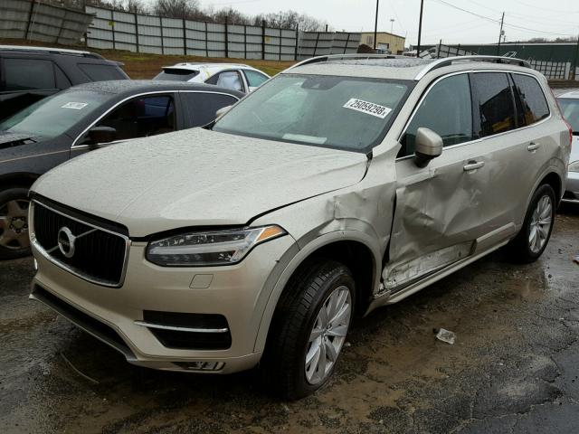 YV4A22PK0G1067829 - 2016 VOLVO XC90 T6 GOLD photo 2