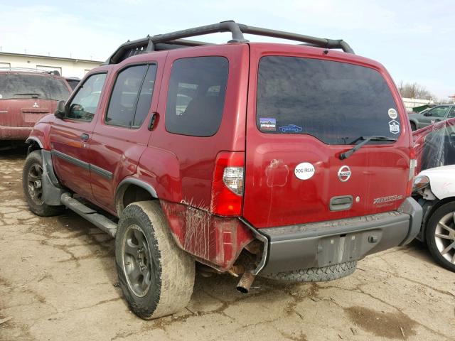 5N1MD28Y92C602131 - 2002 NISSAN XTERRA SE RED photo 3