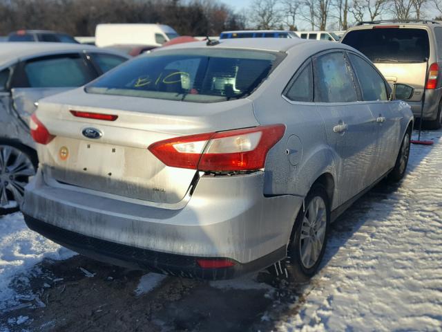 1FAHP3H20CL147613 - 2012 FORD FOCUS SEL SILVER photo 4