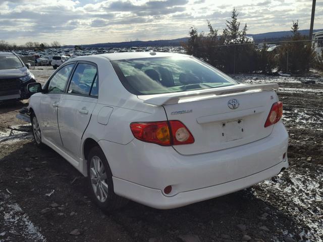 2T1BU40EX9C147882 - 2009 TOYOTA COROLLA BA WHITE photo 3