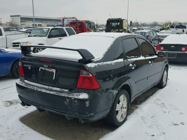 1FAHP38Z77W181002 - 2007 FORD FOCUS ST BLACK photo 4