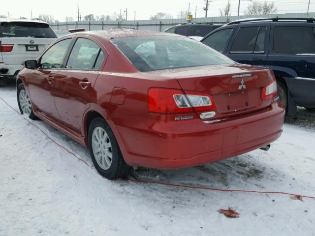 4A32B2FF9AE004267 - 2010 MITSUBISHI GALANT FE RED photo 3