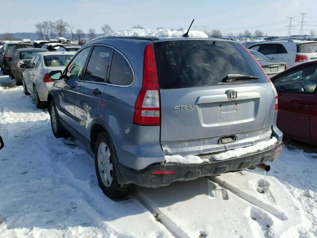 3CZRE48598G701749 - 2008 HONDA CR-V EX BLUE photo 3