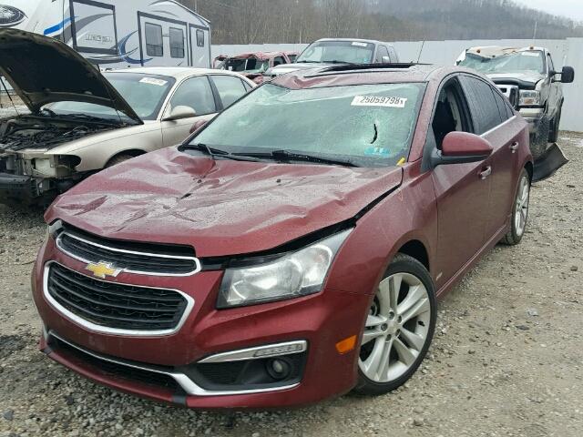 1G1PG5SB2G7106854 - 2016 CHEVROLET CRUZE LIMI MAROON photo 2