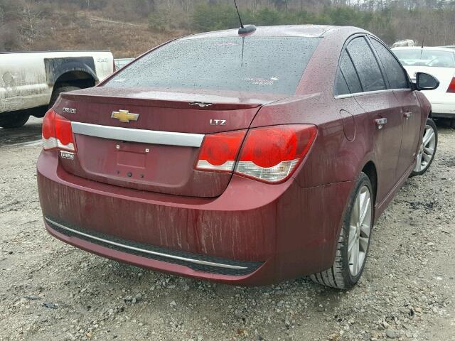 1G1PG5SB2G7106854 - 2016 CHEVROLET CRUZE LIMI MAROON photo 4