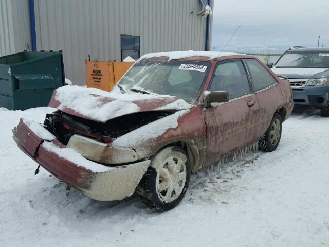 3FASP11J0SR212990 - 1995 FORD ESCORT LX MAROON photo 2