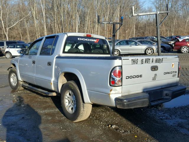 1D7HL38N64S773731 - 2004 DODGE DAKOTA QUA SILVER photo 3