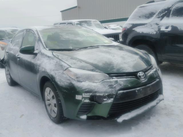 2T1BURHE1EC172410 - 2014 TOYOTA COROLLA L GREEN photo 1