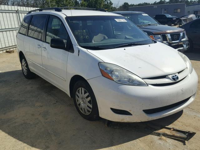 5TDZK23C77S078205 - 2007 TOYOTA SIENNA CE WHITE photo 1