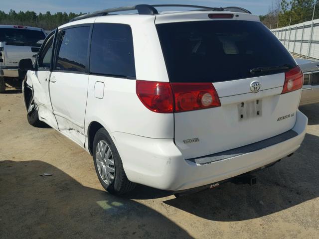 5TDZK23C77S078205 - 2007 TOYOTA SIENNA CE WHITE photo 3