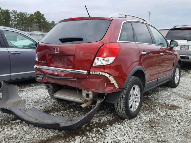 3GSCL33P58S698287 - 2008 SATURN VUE XE RED photo 4