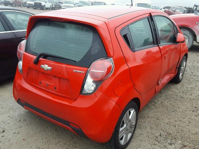 KL8CB6S91EC488234 - 2014 CHEVROLET SPARK LS RED photo 4