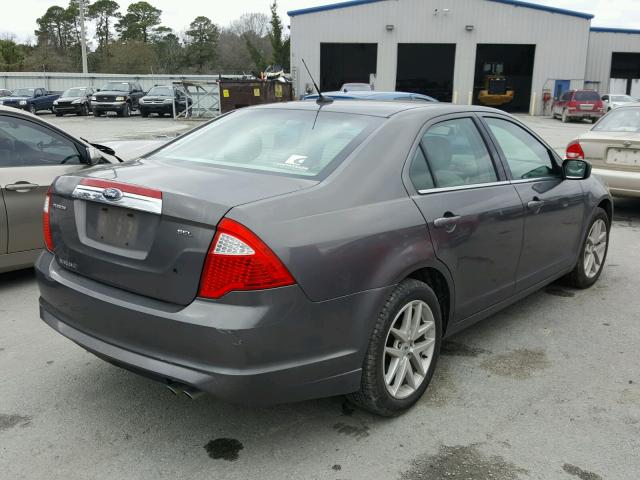 3FAHP0JA1CR161375 - 2012 FORD FUSION SEL GRAY photo 4