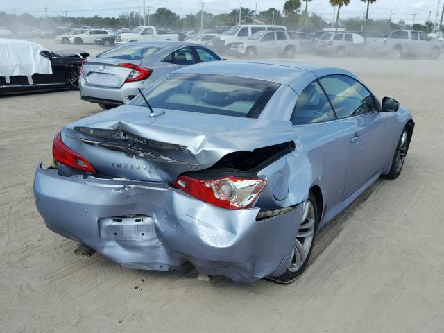 JN1CV6FE0AM350844 - 2010 INFINITI G37 BASE BLUE photo 4