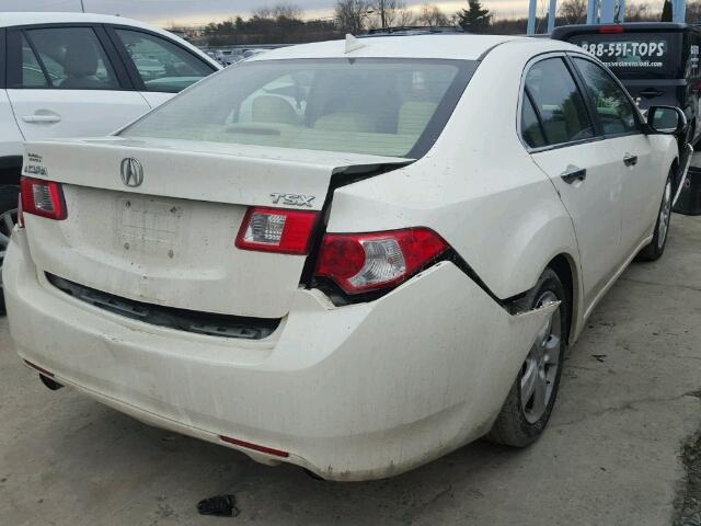 JH4CU2F65AC032594 - 2010 ACURA TSX WHITE photo 4