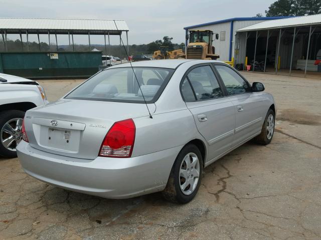 KMHDN46D44U718617 - 2004 HYUNDAI ELANTRA GL SILVER photo 4